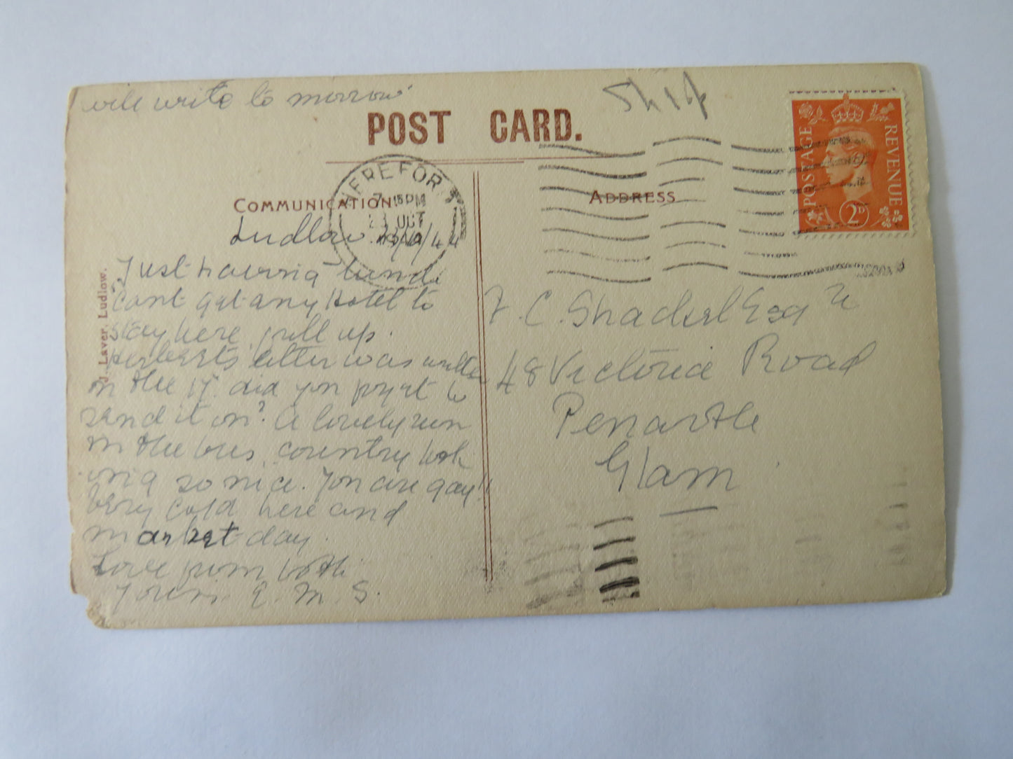 Vintage Postcard of General View, Ludlow