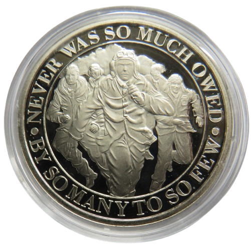 2020 Gibraltar Half Crown Commemorative Coin "Never Was So Much Owed By So Many To So Few"
