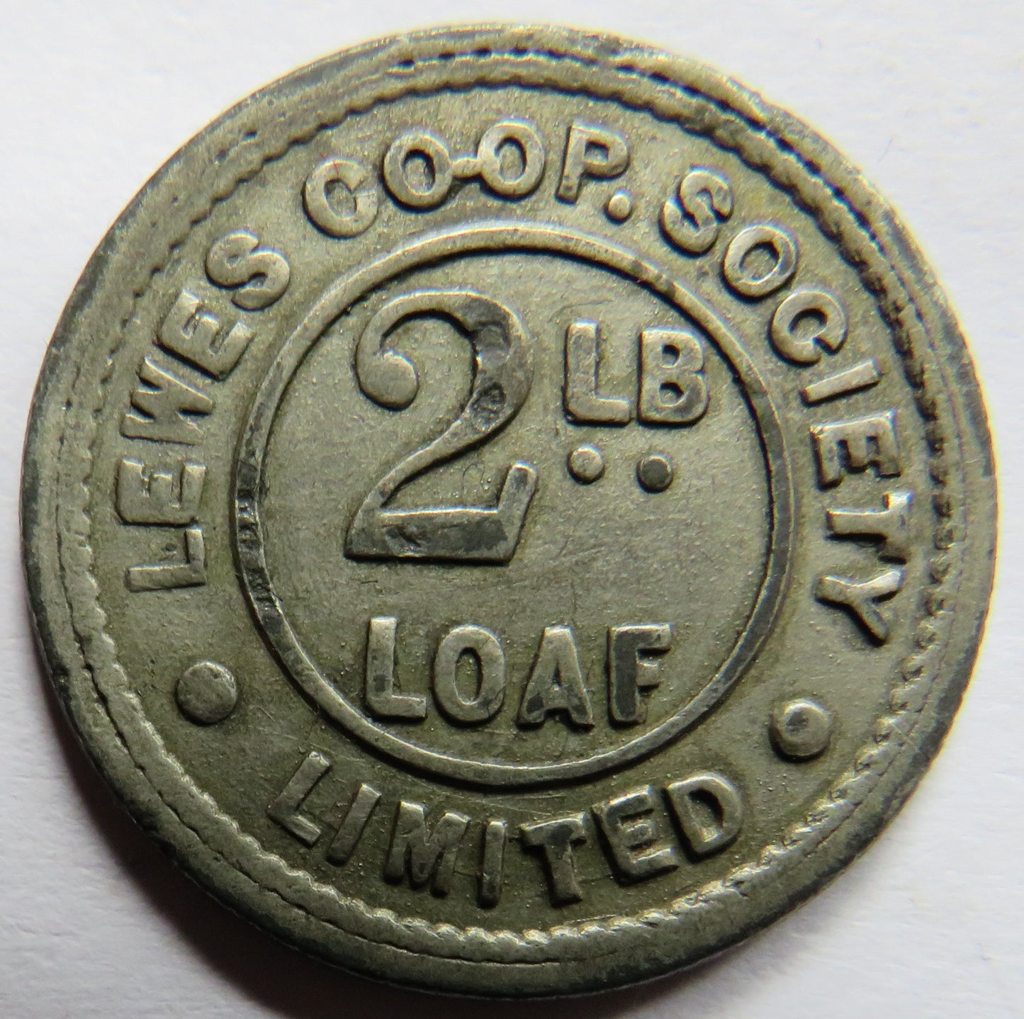 Lewes Cooperative Society 2lb Loaf Token