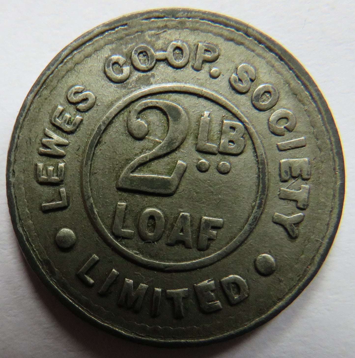 Lewes Cooperative Society 2lb Loaf Token