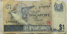 Load image into Gallery viewer, Singapore $1 One Dollar Banknote
