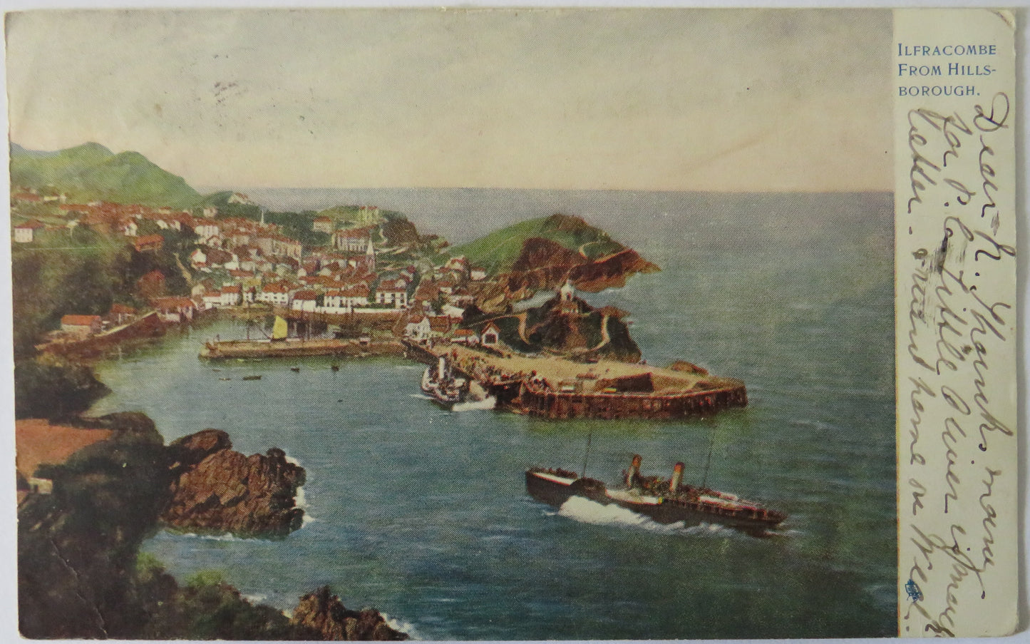 Vintage Postcard of Ilfracombe from Hillsborough