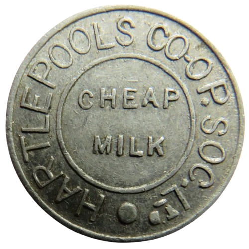 Hartlepool Cooperative Society Cheap Milk Token