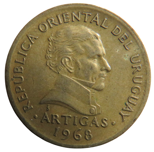1968 Uruguay 10 Pesos Coin