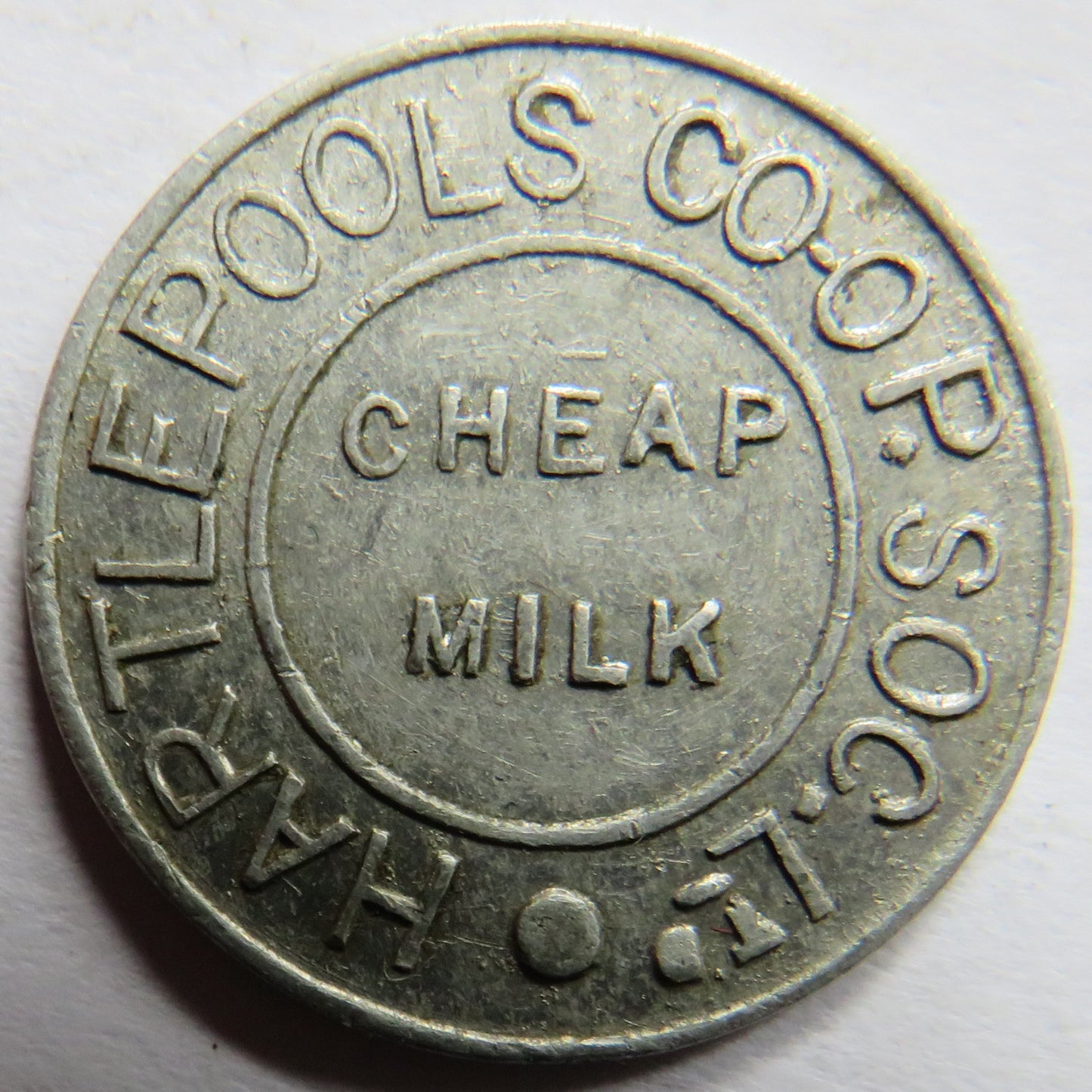 Hartlepool Cooperative Society Cheap Milk Token