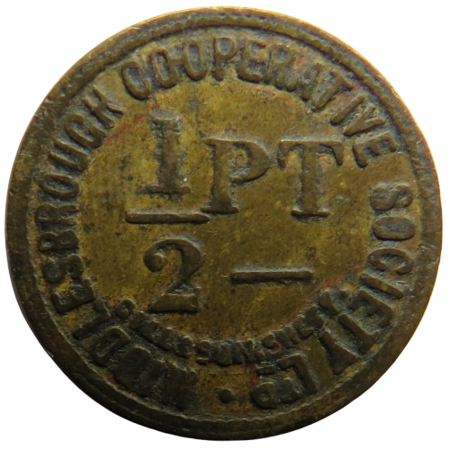 Middlesbrough Cooperative Society 1/2 Pt Token
