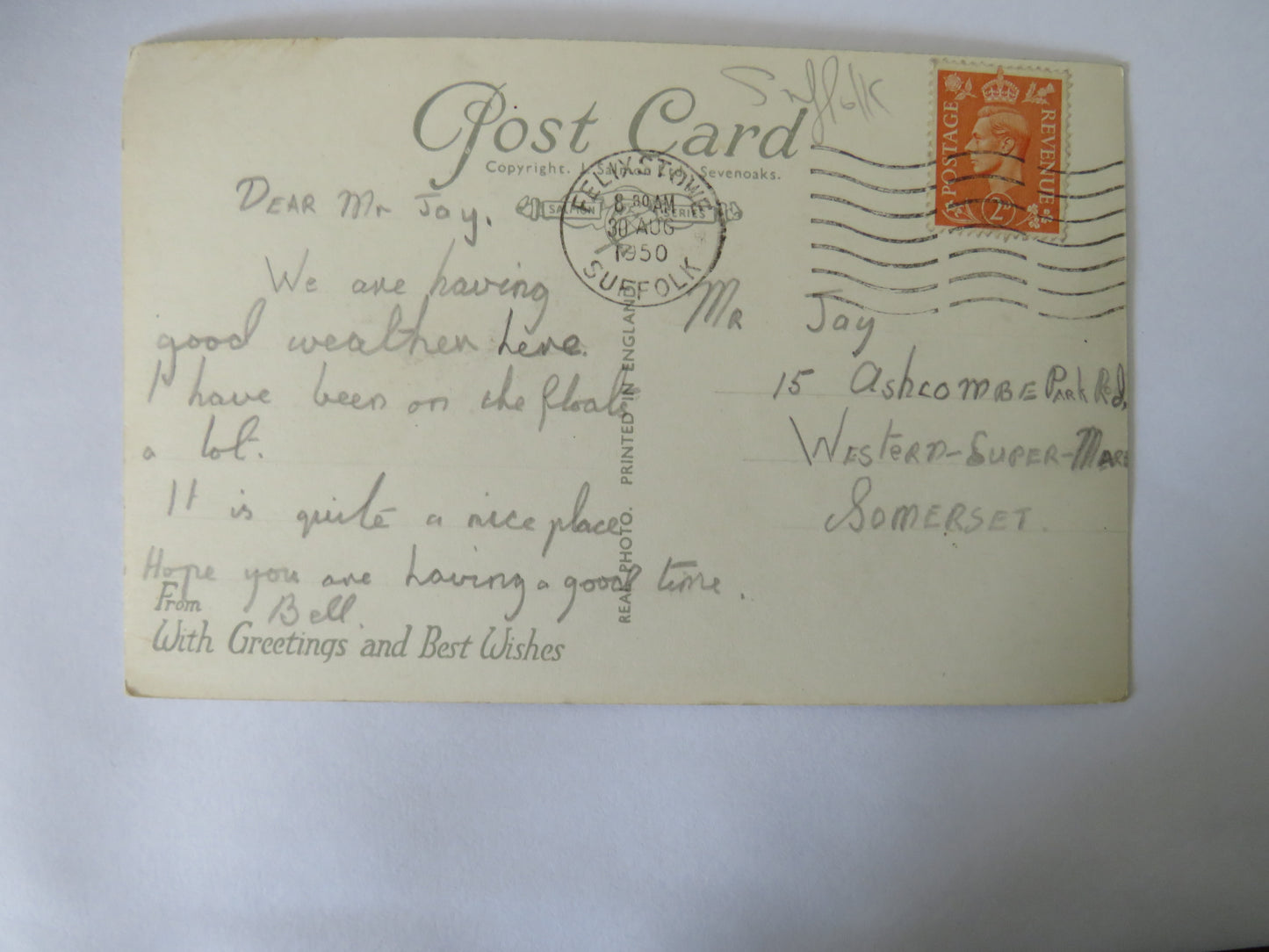 Vintage Multiview Postcard of Felixstowe including Spa Gardens, 1950