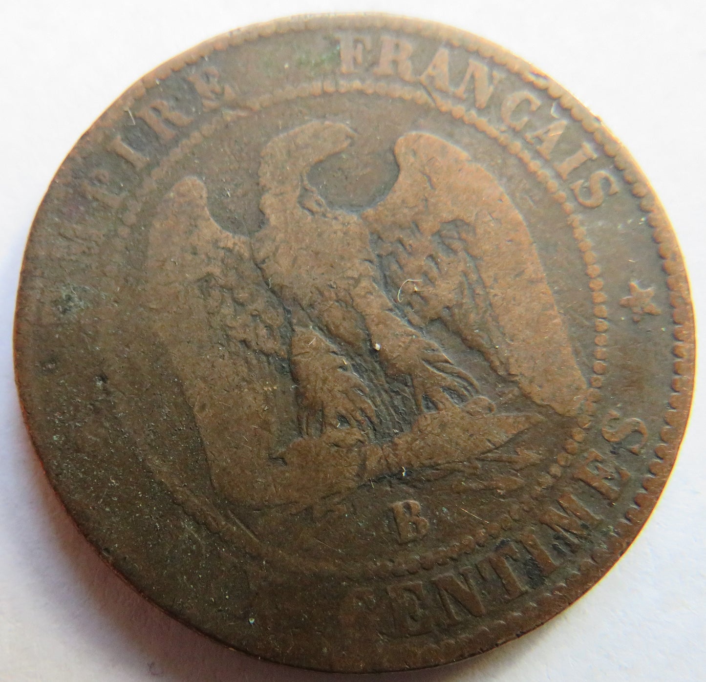 1856-B France Napoleon III France 10 Centimes Coin