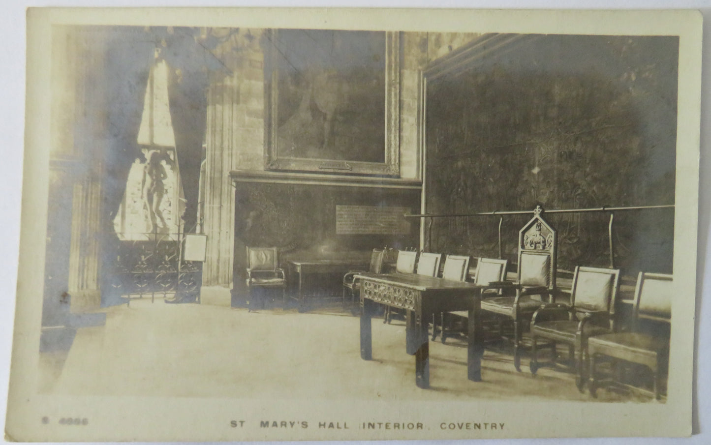 Vintage Postcard of St Mary's Hall Interior, Coventry