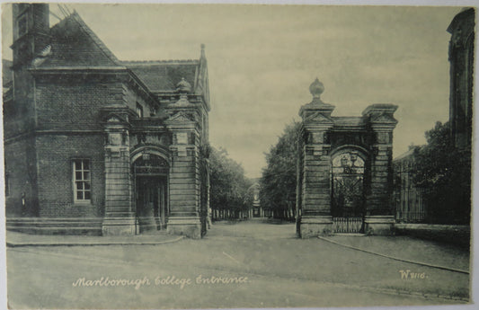 Vintage Postcard of Marlborough College Entrance