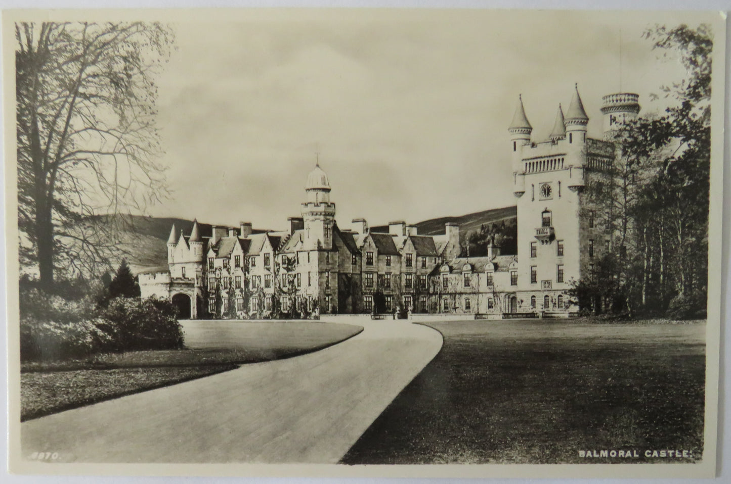Vintage Postcard of Balmoral Castle, Greetings and Good Luck