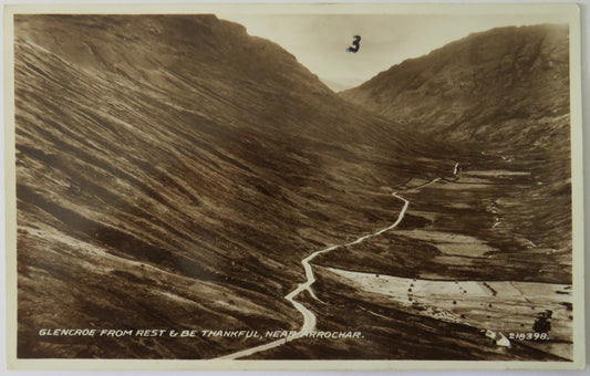Vintage Postcard of Glencroe from Rets & Be Thankful, Near Arrochar