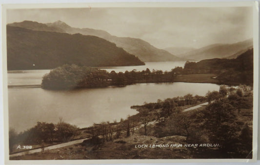 Vintage Postcard of Loch Lomond from near Ardlui