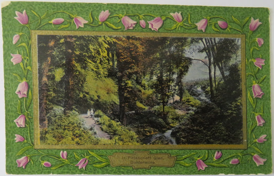 Vintage Postcard of In Pittencrieff Glen, Dunfermline, 1910