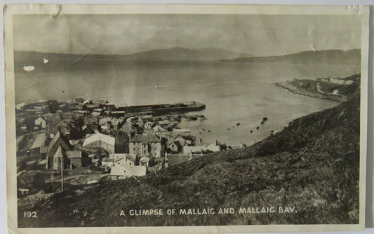 Vintage Postcard of A Glimpse of Mallaig and Mellaig Bay