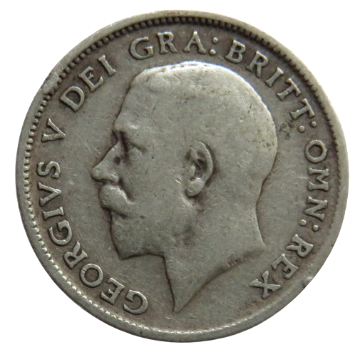 1916 King George V Silver Sixpence Coin - Great Britain