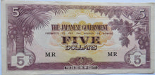 Load image into Gallery viewer, The Japanese Government $5 Five Dollar Banknote
