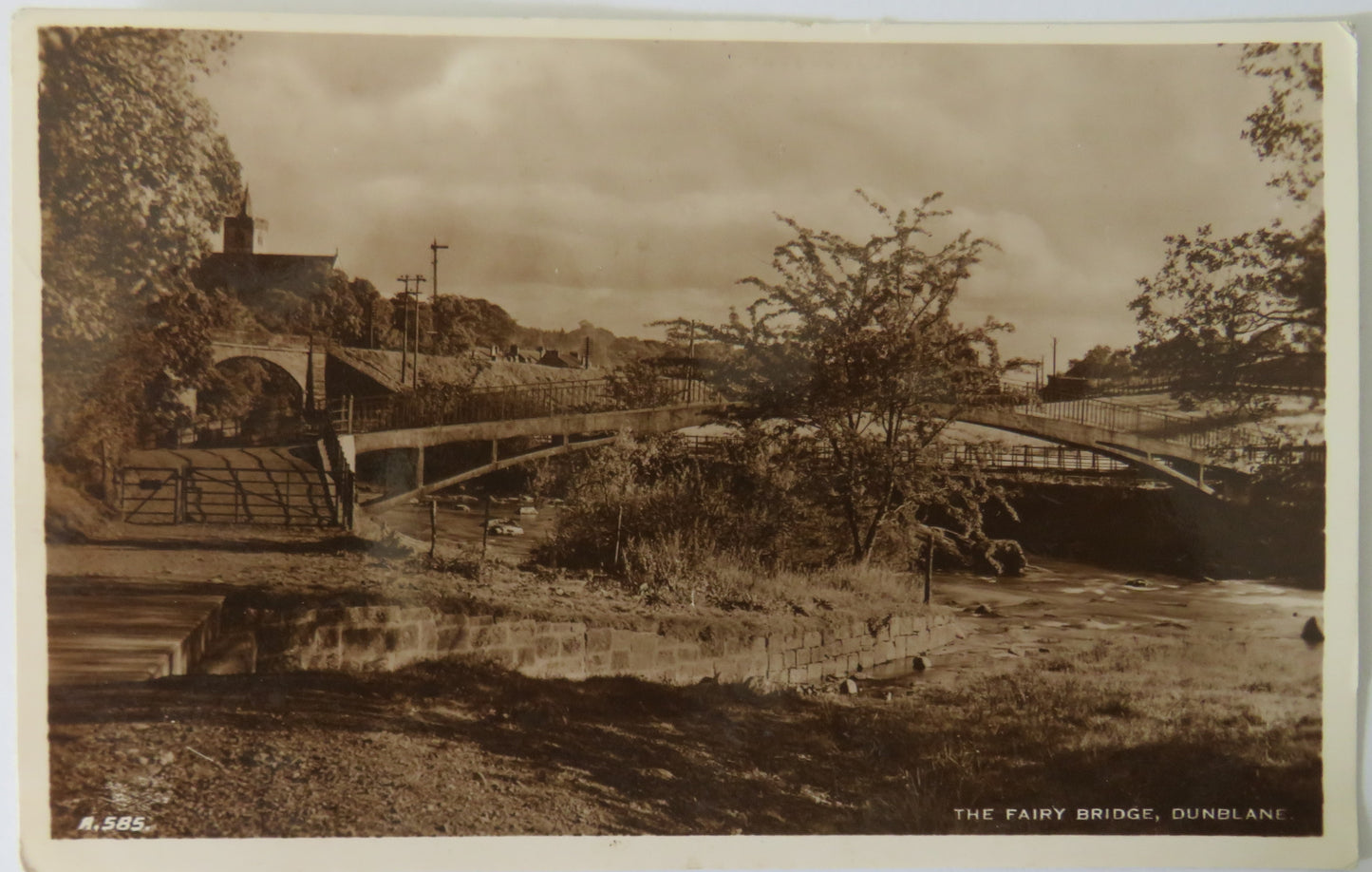 Vintage Postcard of The Fairy Bridge, Dunblane