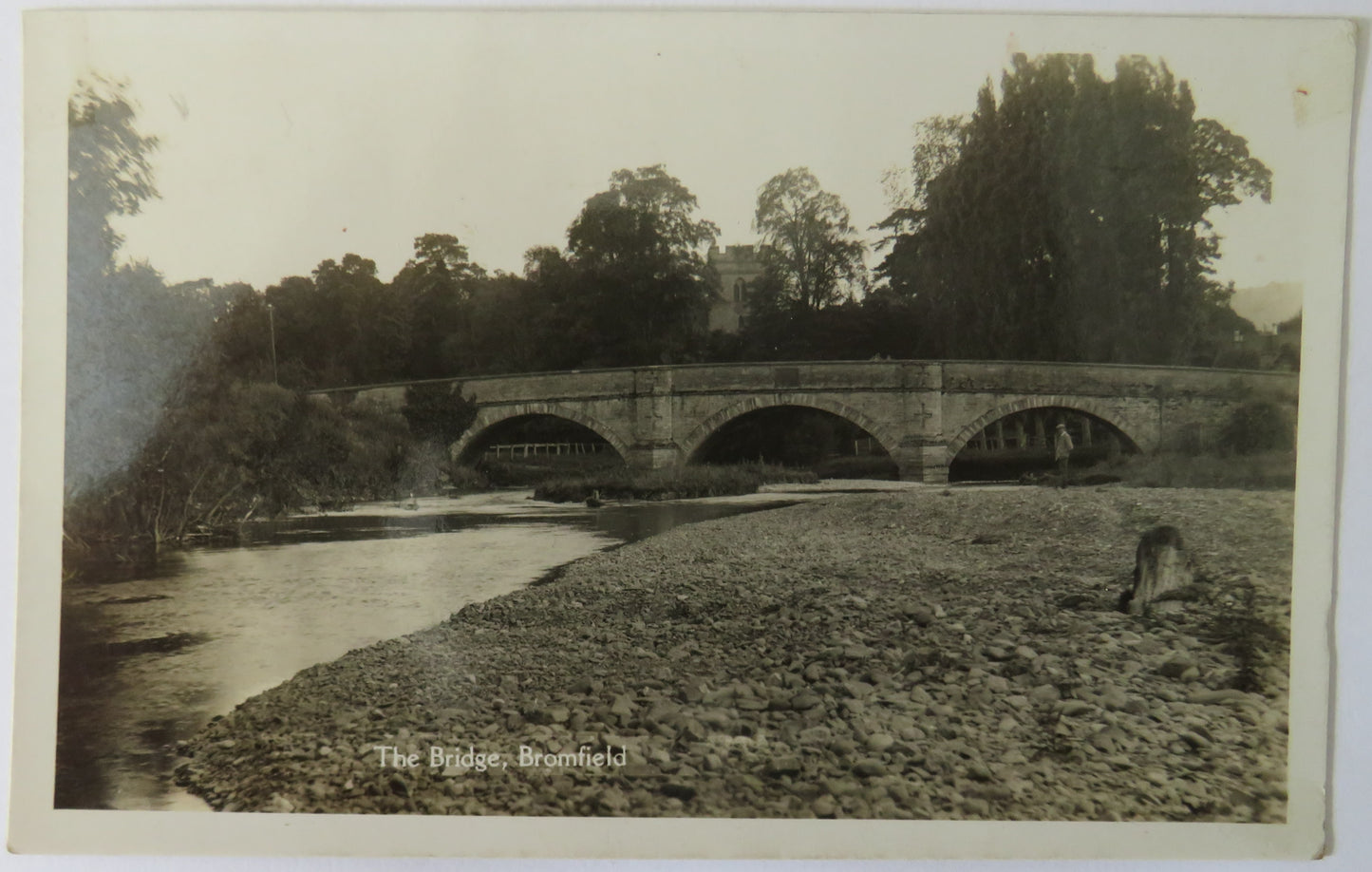 Vintage Postcard of The Bridge, Bromfield