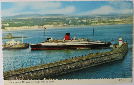 Vintage Postcard of View from Douglas Head, Isle of Man