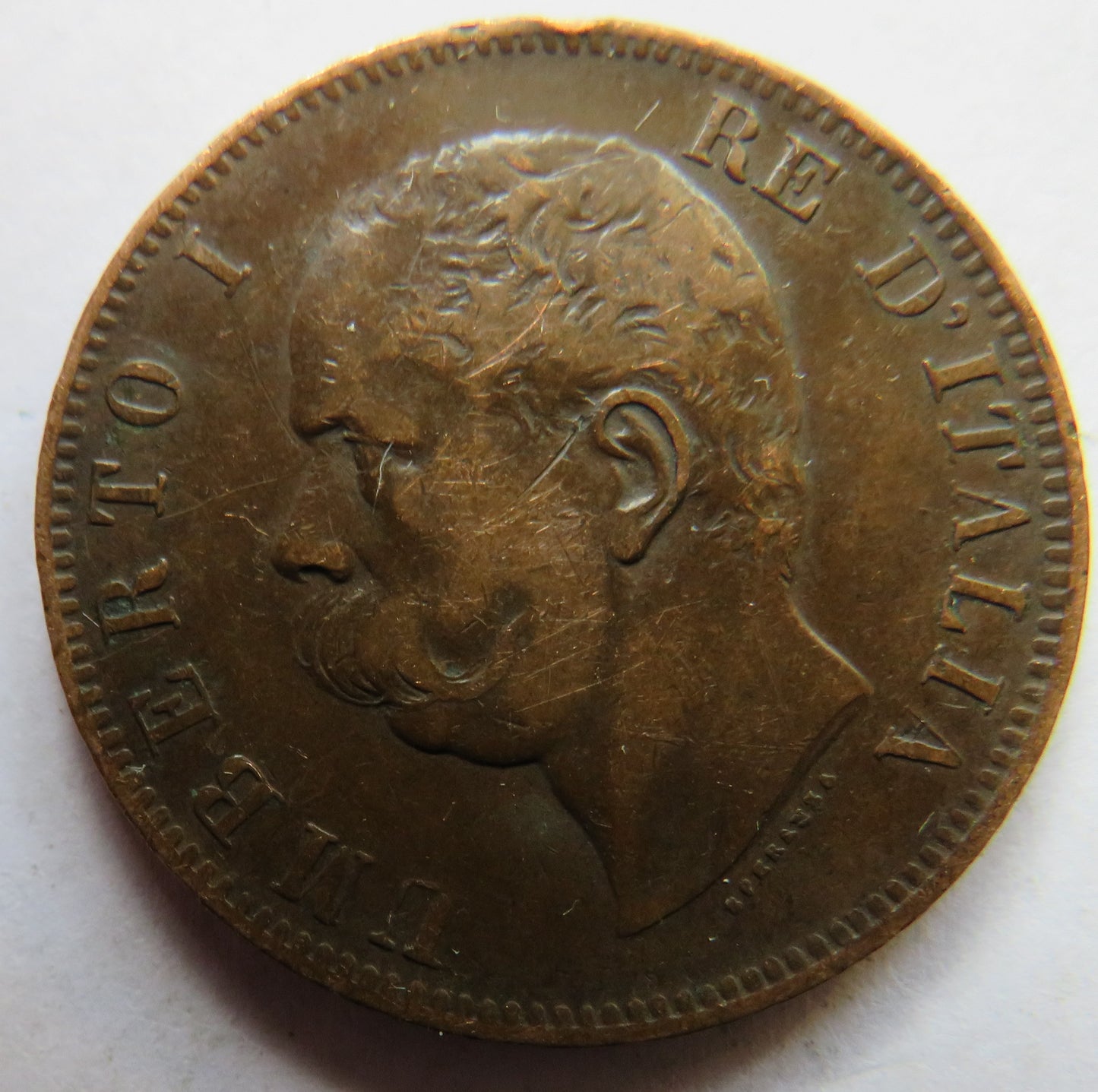 1893-B/I Italy 10 Centesimi Coin