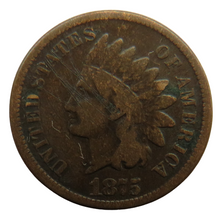 Load image into Gallery viewer, 1875 USA Indian Head One Cent Coin Scarce
