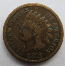 Load image into Gallery viewer, 1875 USA Indian Head One Cent Coin Scarce
