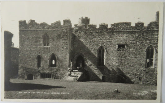 Vintage Postcard of The Solar and Great Hall, Ludlow Castle