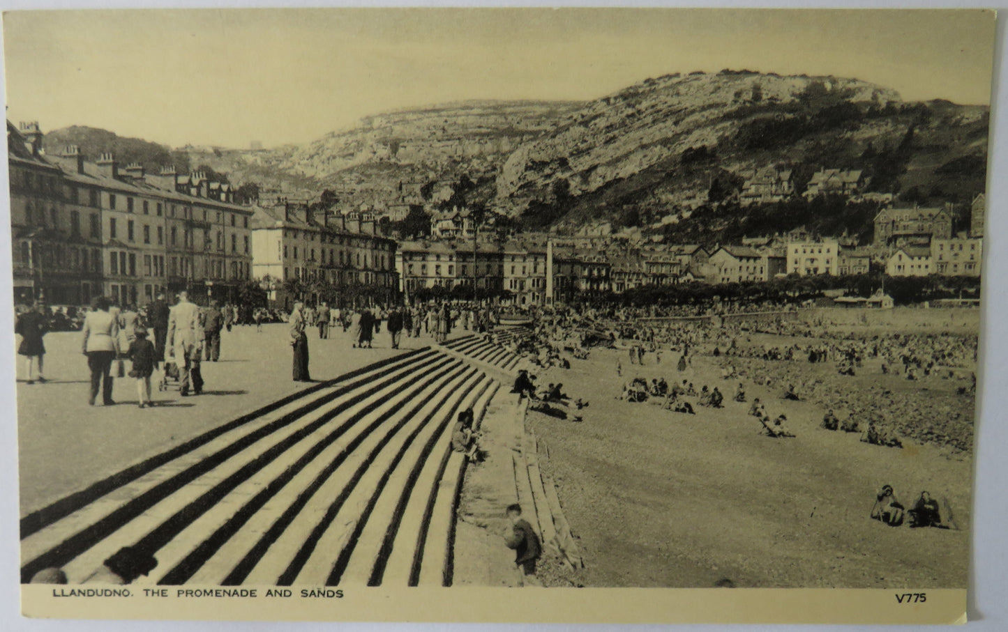 Vintage Postcard of Llandudno, The Promenade and Sands