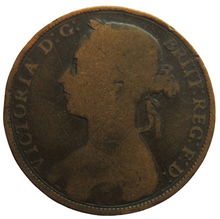 Load image into Gallery viewer, 1893 Queen Victoria Bun Head One Penny Coin - Great Britain
