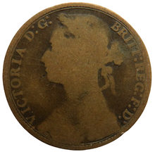 Load image into Gallery viewer, 1879 Queen Victoria Bun Head One Penny Coin - Great Britain
