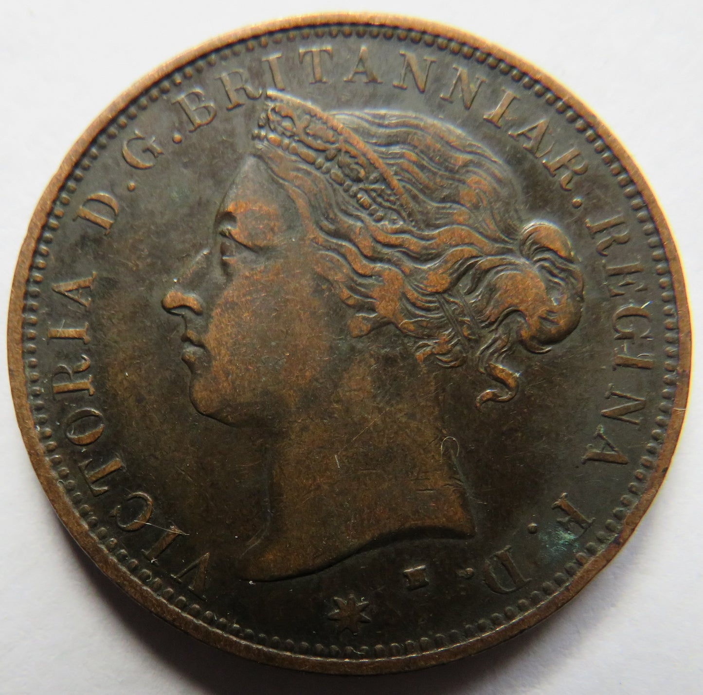 1877 Queen Victoria States of Jersey 1/12th of a Shilling Coin