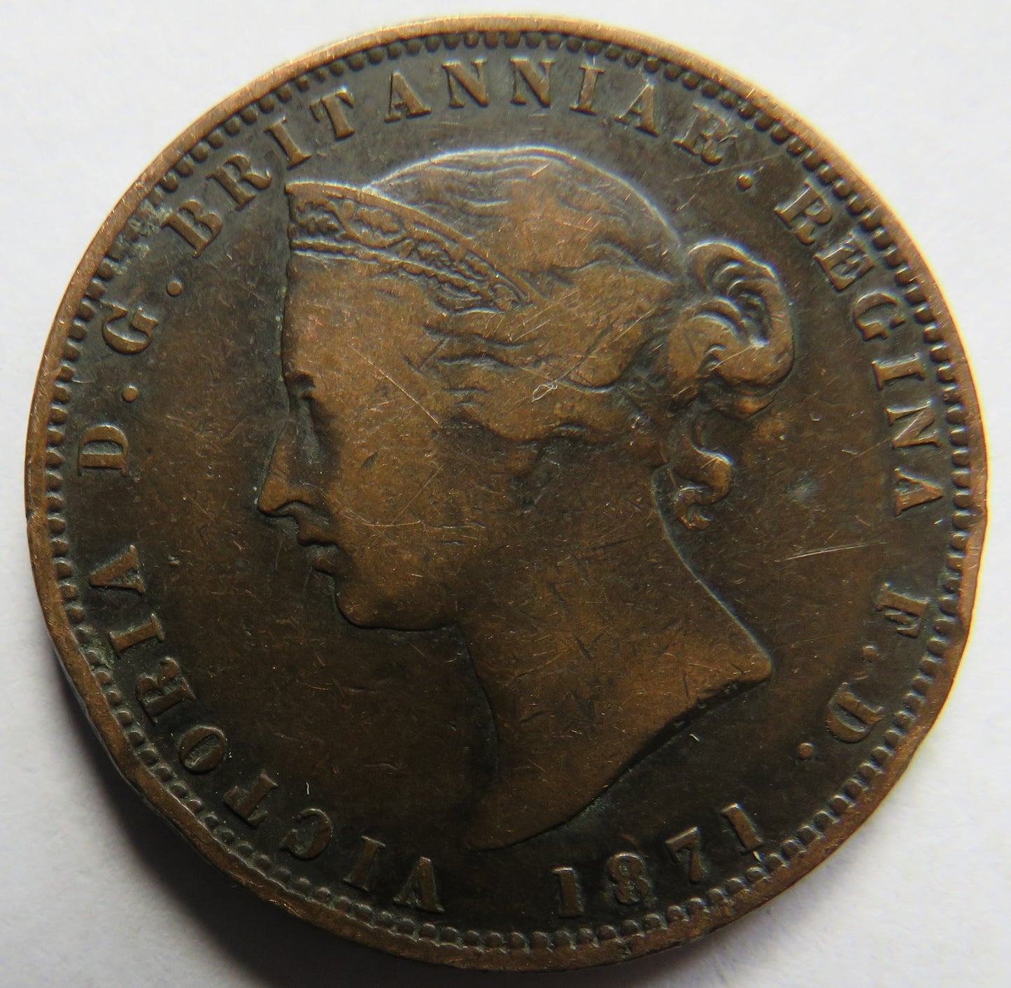 1871 Queen Victoria Jersey 1/13th of a Shilling Coin