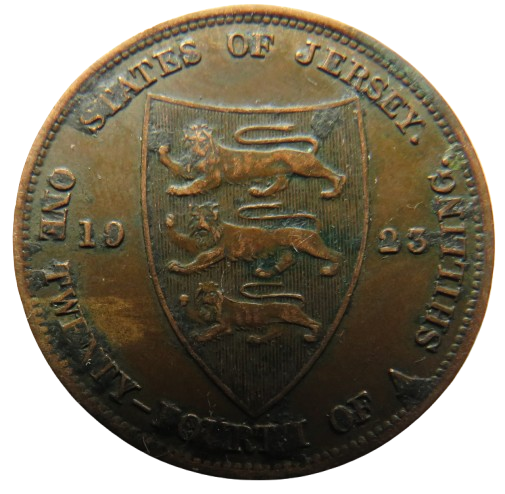 1923 King George V Jersey 1/24th of a Shilling Coin