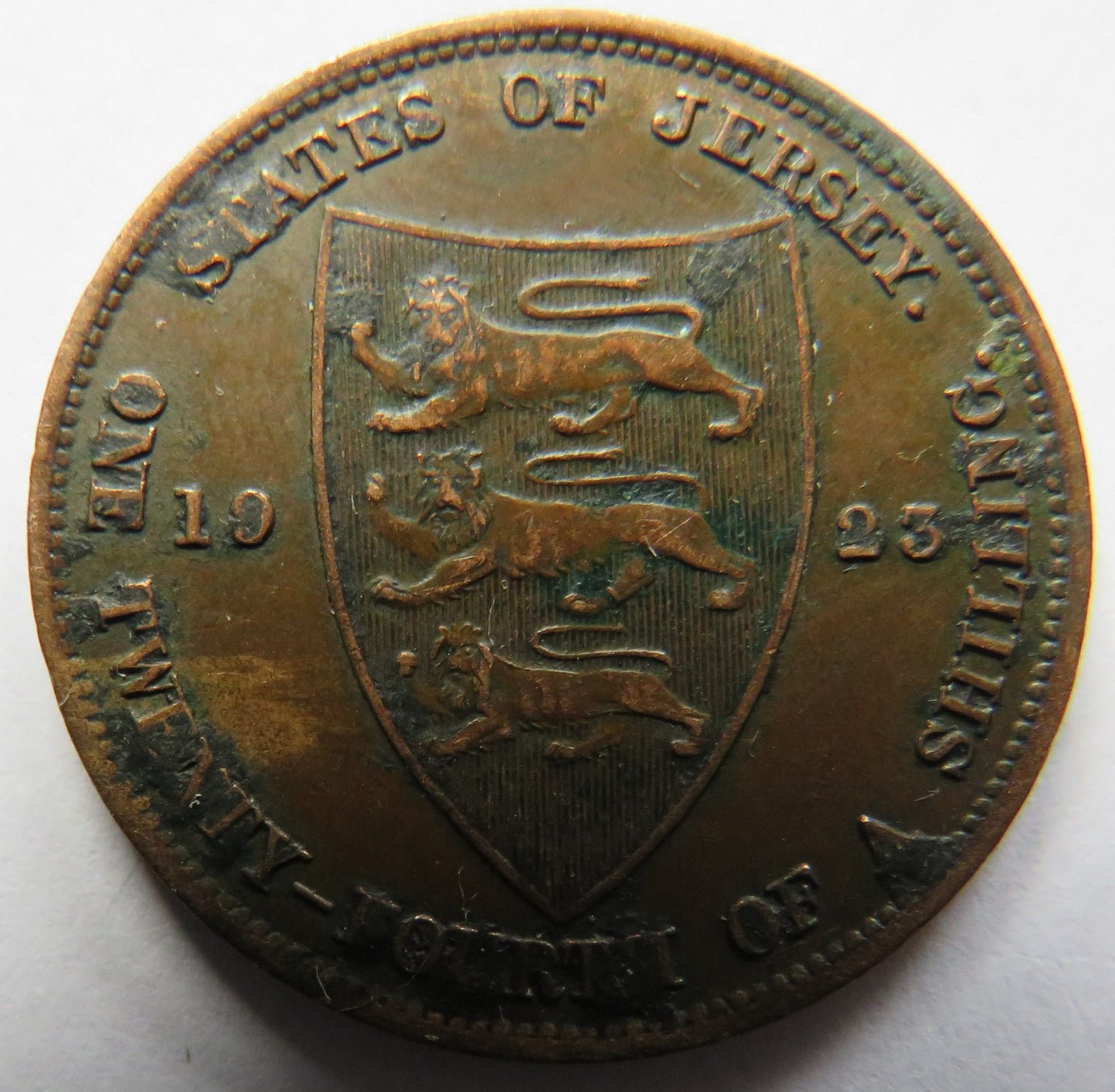 1923 King George V Jersey 1/24th of a Shilling Coin