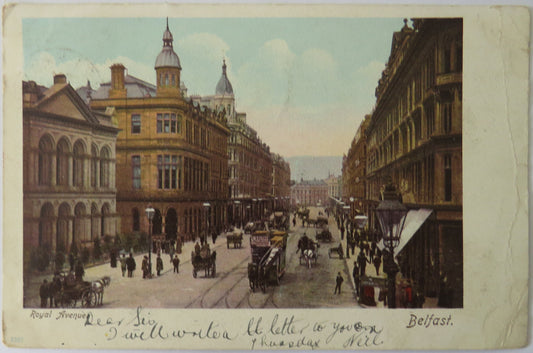 Vintage Postcard of the Royal Avenue, Belfast
