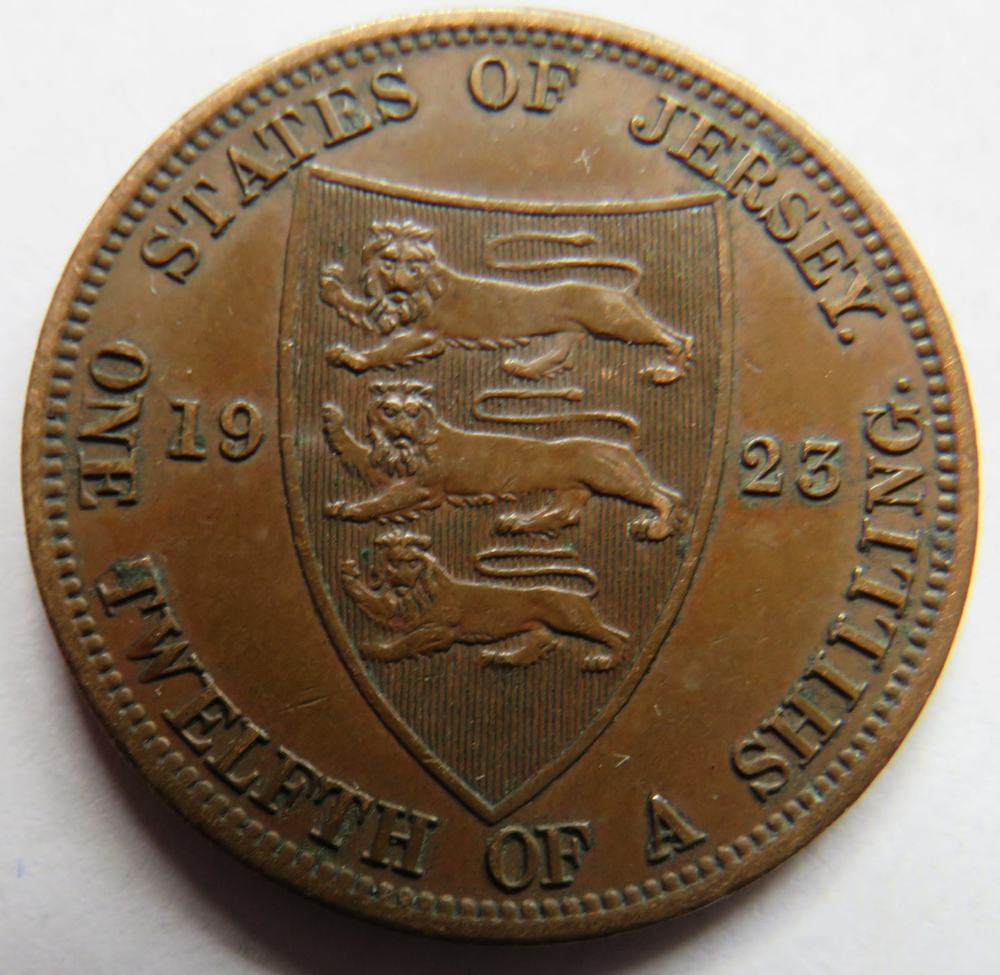 1923 King George V Jersey 1/12th of a Shilling Coin