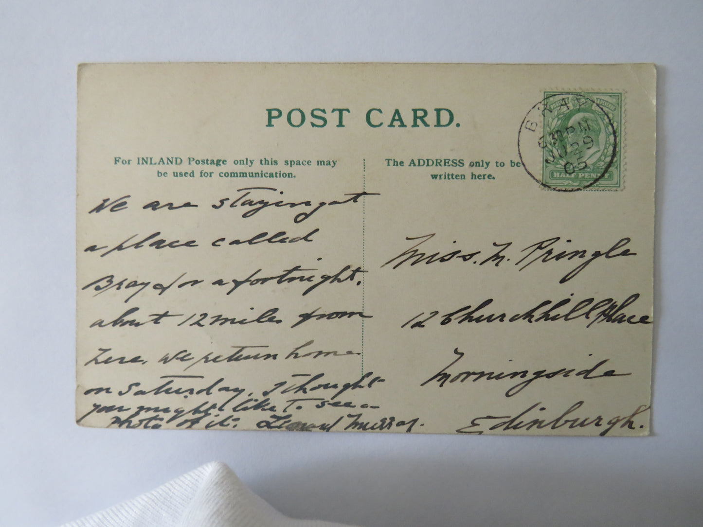 Vintage Postcard of Glendalough Co. Wicklow, 1905