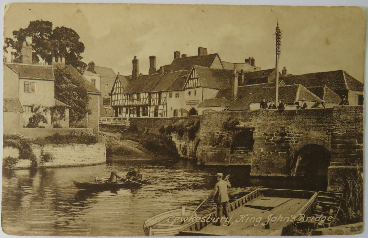 Vintage Postcard of Tewkesbury, King John's Bridge