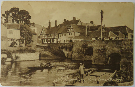 Vintage Postcard of Tewkesbury, King John's Bridge