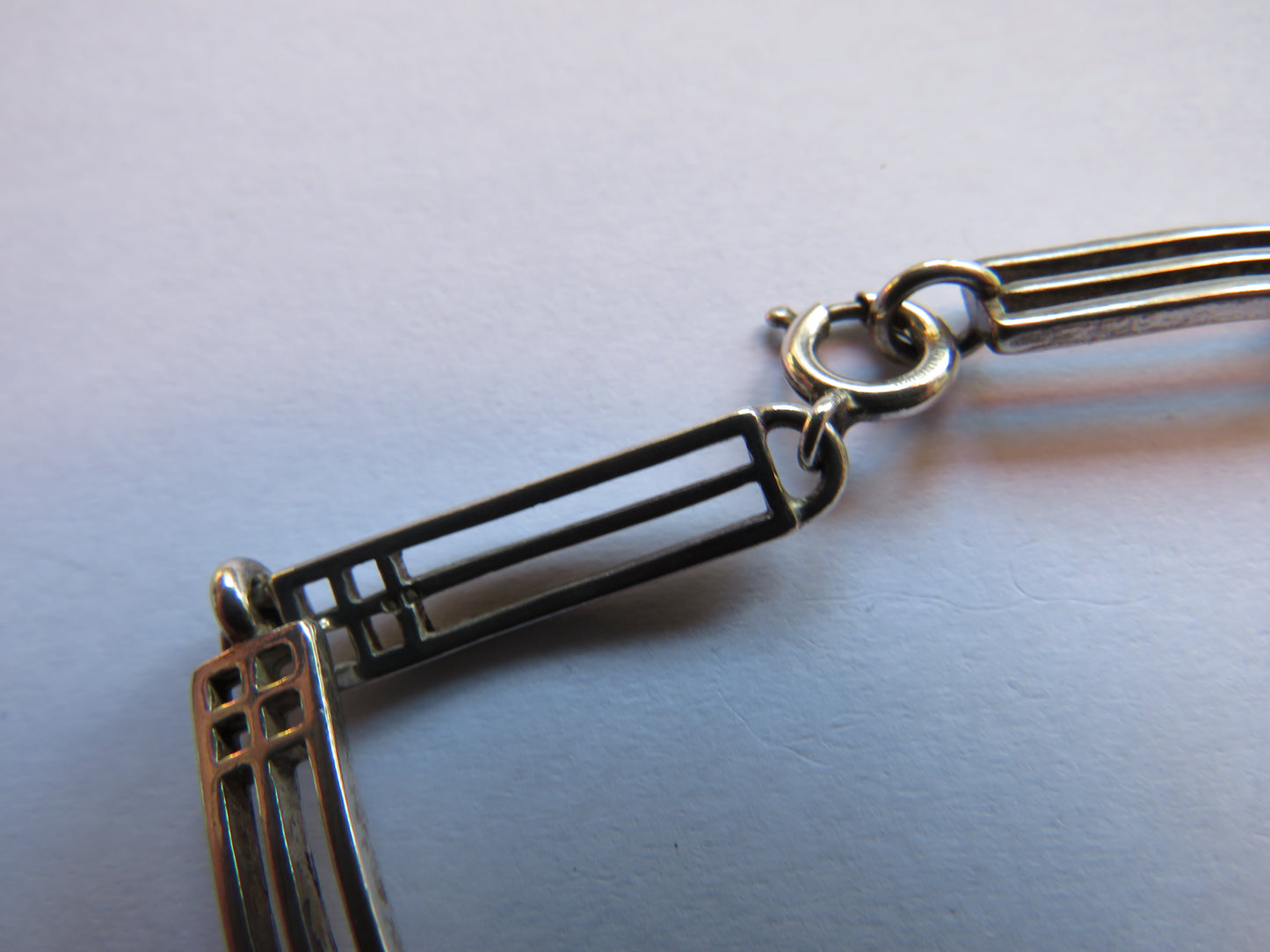 Ladies Sterling Silver Bracelet In The Charles Rennie Mackintosh Style