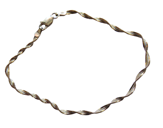 Stylish Sterling Silver & Gold Ladies Bracelet