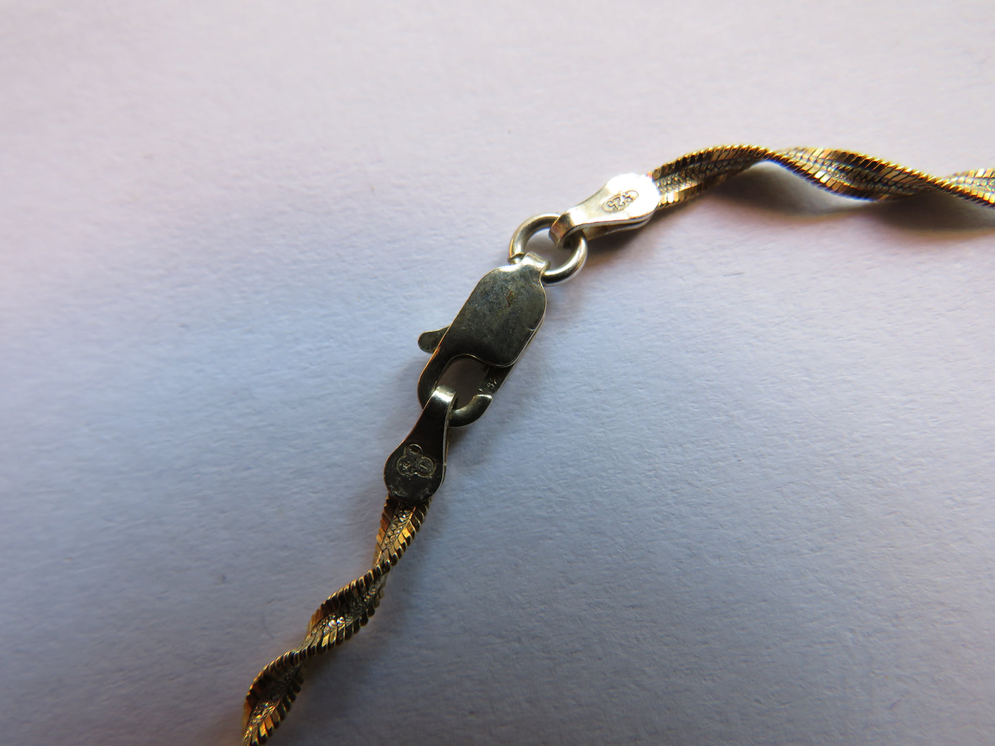 Stylish Sterling Silver & Gold Ladies Bracelet