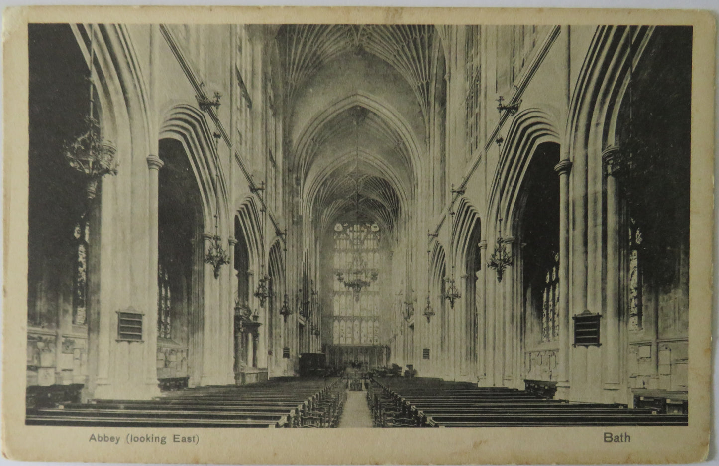 Vintage Postcard of Abbey (looking East), Bath