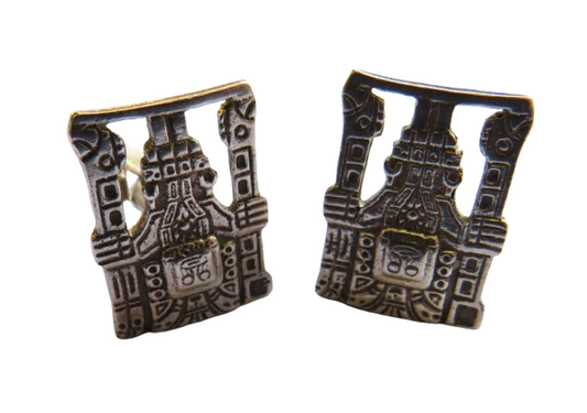 Pair of Men's Sterling Silver Cufflinks From Peru