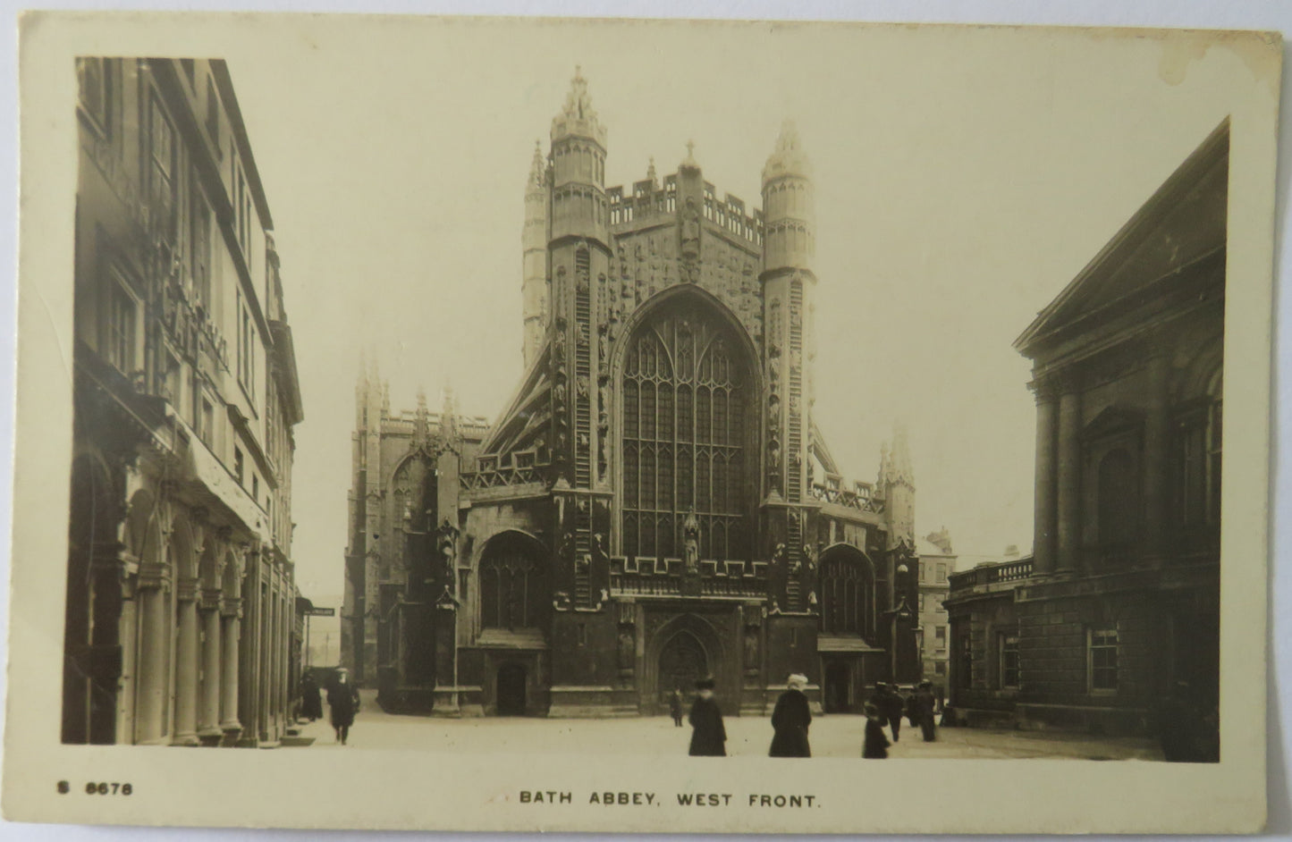 Vintage Postcard of Bath Abbey, West Front