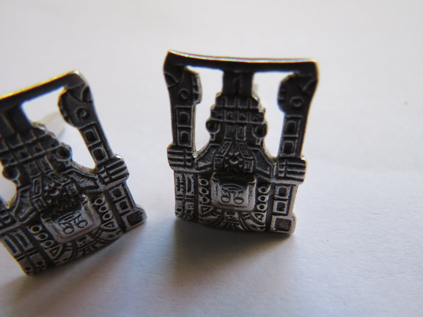 Pair of Men's Sterling Silver Cufflinks From Peru