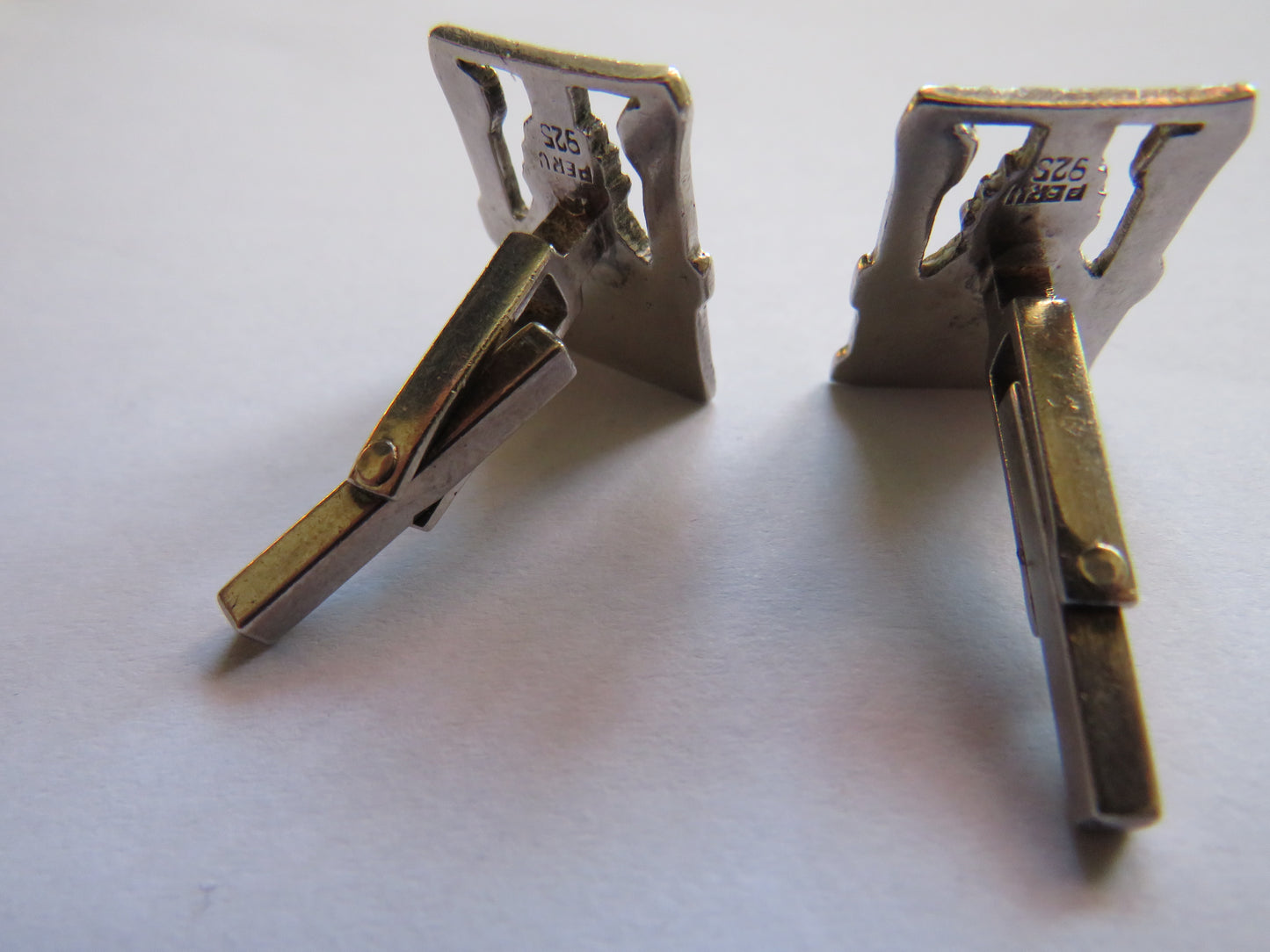 Pair of Men's Sterling Silver Cufflinks From Peru
