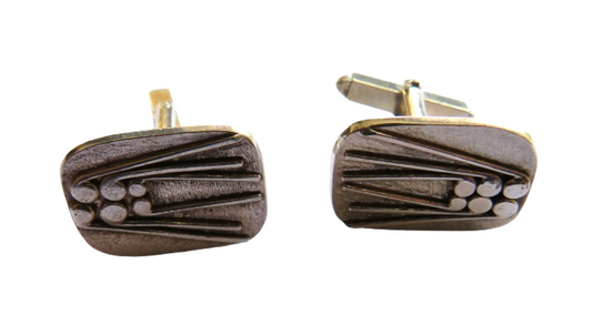 Stylish Pair of Men's Sterling Silver Cufflinks