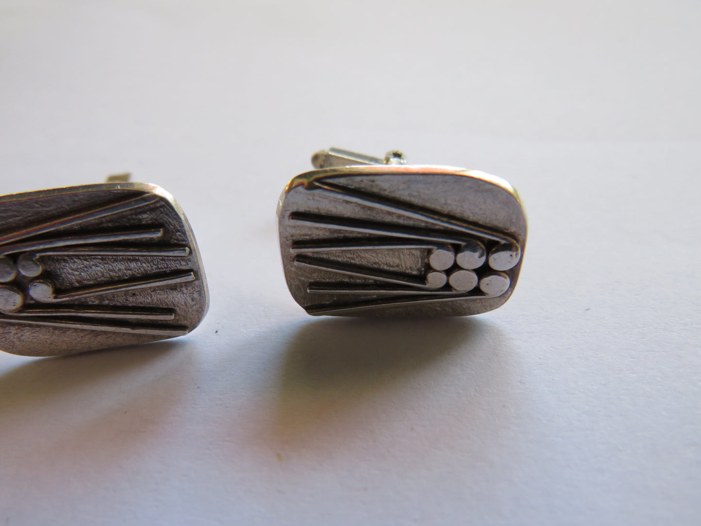 Stylish Pair of Men's Sterling Silver Cufflinks